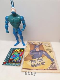 The Tick Vintage Toy / Comic Lot Bandai Super Hero Action Figure 1990s Books VTG