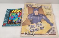 The Tick Vintage Toy / Comic Lot Bandai Super Hero Action Figure 1990s Books VTG