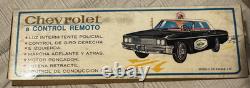 Tin Car Chevrolet Impala Vintage Argentina Police Saxo With Box. MIB