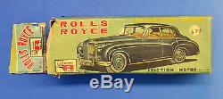 Tin Friction Rolls Royce Silver Cloud Saloon Toy Car by Rosko 1960s MIB Japan