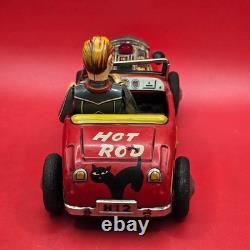 Tin Hot Rod battery operated Dream Boat Rock n Roll Vintage toy car