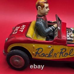 Tin Hot Rod battery operated Dream Boat Rock n Roll Vintage toy car