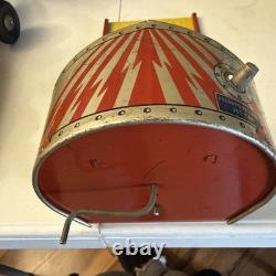 Tin & Plastic Jet Car Crank It Up Hit The Button And Watch It Fly Made In USA