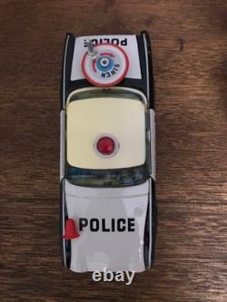 Tin Police Car Toy 1970s Japan Model ST Friction Power Sound Box Included