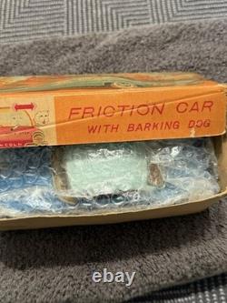 Tin Push Car With Barking Dog- Rare