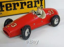 Tin Toy 1950'S BRAL BRAGLIA FERRARI RACE CAR battery car working no ingap