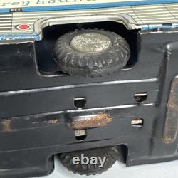 Tin Toy Car Greyhound Bus white made in Japan Vintage Used