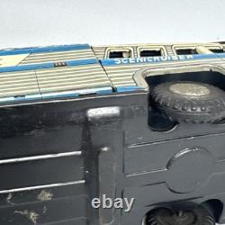Tin Toy Car Greyhound Bus white made in Japan Vintage Used