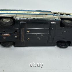 Tin Toy Car Greyhound Bus white made in Japan Vintage Used