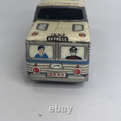 Tin Toy Car Greyhound Bus white made in Japan Vintage Used