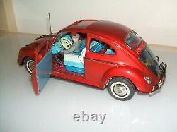 Tin Toy Car Volkswagen Bandai 4022 Japan Battery Openable Door Latta Epoca