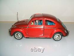 Tin Toy Car Volkswagen Bandai 4022 Japan Battery Openable Door Latta Epoca