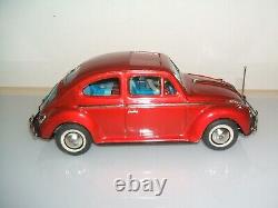 Tin Toy Car Volkswagen Bandai 4022 Japan Battery Openable Door Latta Epoca