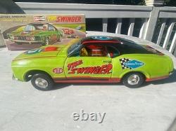 Tin Toy Mach 1 Ford Mustang The Swinger Race Car US Auto Club, 1960's