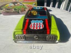 Tin Toy Mach 1 Ford Mustang The Swinger Race Car US Auto Club, 1960's