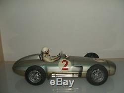 Tin Toy Race Car Mercedes Tippco West Germany 1954 Friction Giocattolo Latta