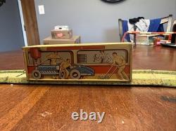 Tin Track With 2 Tin Wind Up Cars Please Read Description