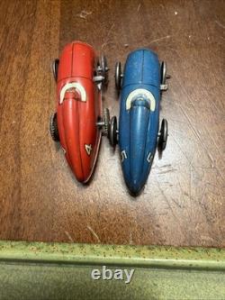 Tin Track With 2 Tin Wind Up Cars Please Read Description