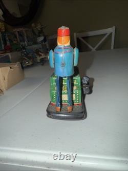 Tin Wind Up Tom & Dick Railroad Car In Original Box