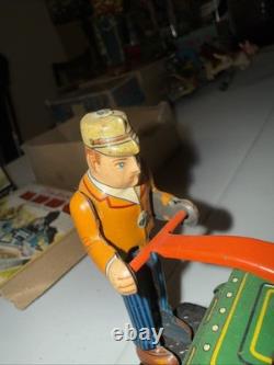 Tin Wind Up Tom & Dick Railroad Car In Original Box