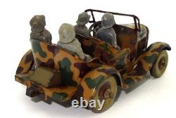 Tippco 1937 German Army Staff Car With Lineol Soldiers Wind-up Awesome