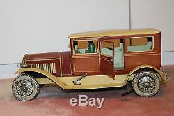 Tippco Limousine toy car electric lights 38 cm antique nice wind up