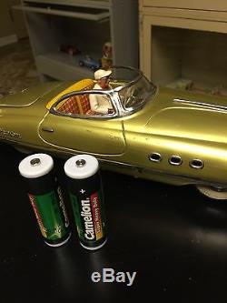 Tippco Phantom Tin Toy Car Battery Op Works Litho No Reserve Tip&co