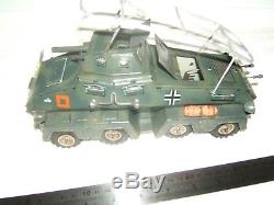 Tippco Tipp co Armoured car Panzerspahwagen VGC 1940 clockwork toy