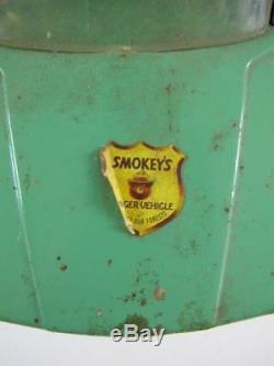 Tonka 1960s Vintage Smokey The Bear Ranger Jeep Toy Car Vehicle Pressed Steel