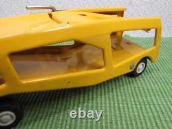 Tonka Tinplate Trailer Car Carry Truck Yellow length 9.45 inch Vintage Toy Japan