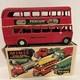 Tri-Ang Minic 60M Clockwork Tinplate Double Decker Bus Red Post War with box