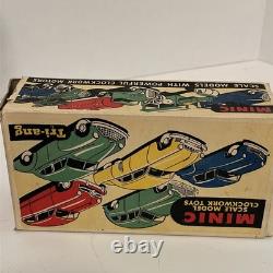 Tri-Ang Minic 60M Clockwork Tinplate Double Decker Bus Red Post War with box