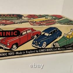 Tri-Ang Minic 60M Clockwork Tinplate Double Decker Bus Red Post War with box