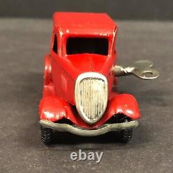 Tri Ang Minic Toys Mail Car Vintage Wind-Up Red