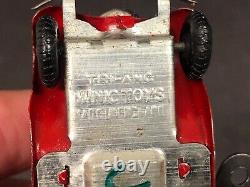 Tri Ang Minic Toys Mail Car Vintage Wind-Up Red