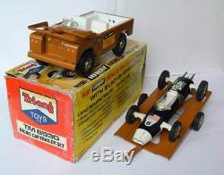 Tri-ang Mini Hi-way Vnm Boxed 1969 Racing Car Land Rover Trailer Set Tm 6530
