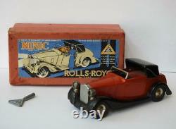 Tri-ang Minic Boxed Tinplate Rolls Royce Sedanca 50me Electric Headlights 1937