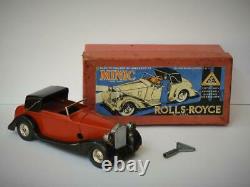 Tri-ang Minic Boxed Tinplate Rolls Royce Sedanca 50me Electric Headlights 1937