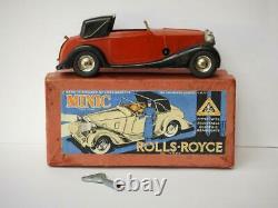 Tri-ang Minic Boxed Tinplate Rolls Royce Sedanca 50me Electric Headlights 1937