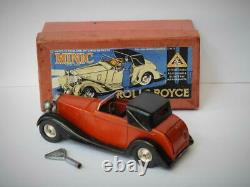 Tri-ang Minic Boxed Tinplate Rolls Royce Sedanca 50me Electric Headlights 1937