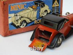 Tri-ang Minic Boxed Tinplate Rolls Royce Sedanca 50me Electric Headlights 1937