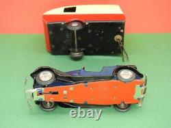 Triang Minic 1948 Tinplate Clockwork Open Touring Car 8m + Caravan 16m No Key