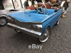 Triang chevrolet Vintage Pedal Car See Pictures In Blue And Chrome