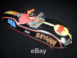 ULTRA RARE LARGE 13 BATMAN BATMOBILE TIN LITHO CAR MASUDAYA MODERN TOYS JAPAN