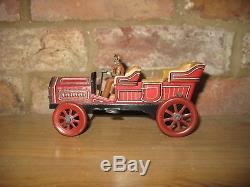 UNKNOWN ANTIQUE 1900's FLYWHEEL TINPLATE LIMOUSINE GERMANY TIN TOY LOVELY CAR