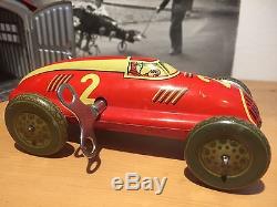 Us Zone Germany Tin Wind Up Toy Race Car Auto Union Set Nbn Original Works