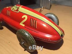 Us Zone Germany Tin Wind Up Toy Race Car Auto Union Set Nbn Original Works