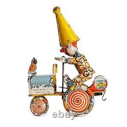 Unique Art Mfg. Artie Clown Car Wind Up Toy Working Condition