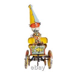 Unique Art Mfg. Artie Clown Car Wind Up Toy Working Condition