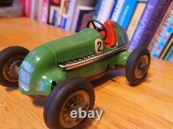 VERY NICE 1930'S SCHUCO WIND UP #2 STUDIO 1050 MERCEDES BENZ RACE CAR With BOX